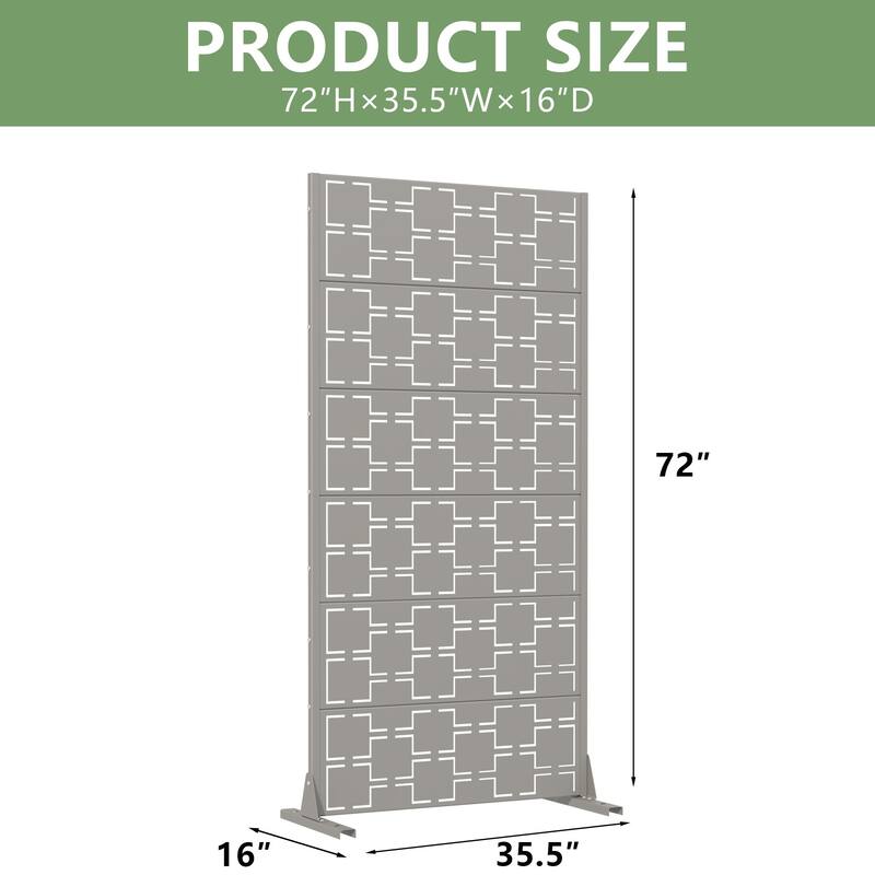 6 ft. H x 4 ft. Metal Privacy Screen Free Standing