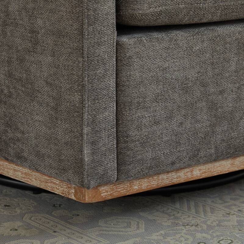30.7"W Square Upholstered Swivel Accent Chair