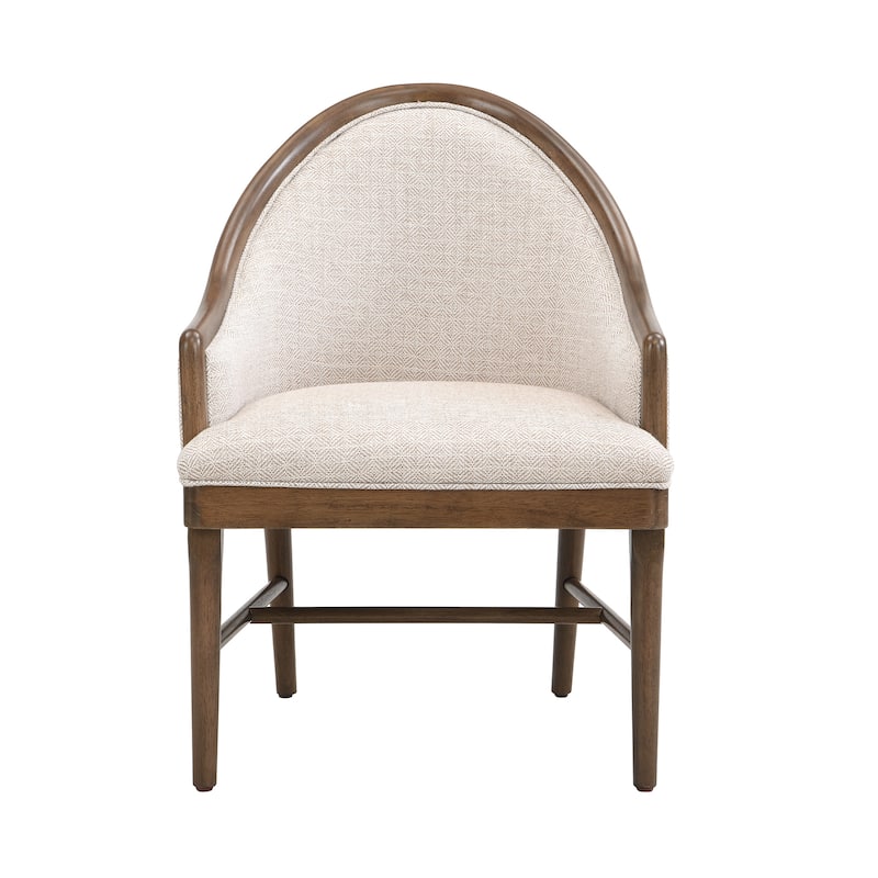 Christopher Knight Home - Farmhouse Dining Set with Modern Walnut-Finished Wooden Oval Dining Table and Upholstered Chairs