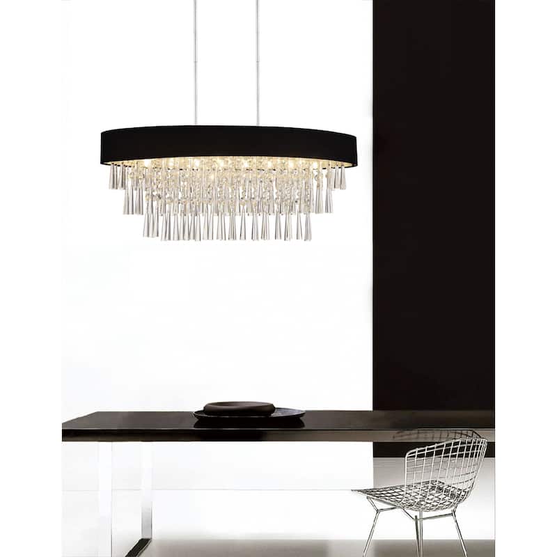 Franca 8 Light Drum Shade Chandelier With Chrome Finish
