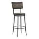 preview thumbnail 25 of 37, Hillsdale Furniture Jennings Wood and Metal Swivel Stool Rubbed Pewter/Weathered Gray - Bar Height - 29-32 in.