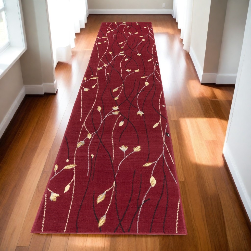 Power Loomed Floral Area Rug - 144' X '27' X '0.5