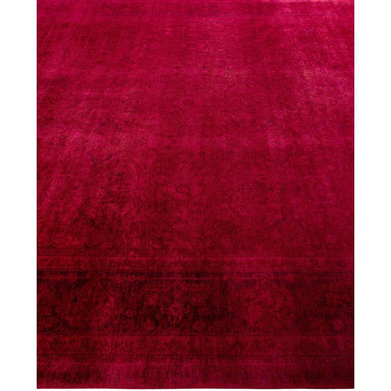 Overdyed One-of-a-Kind Hand-Knotted Area Rug - Pink - 9' 2" x 11' 10"