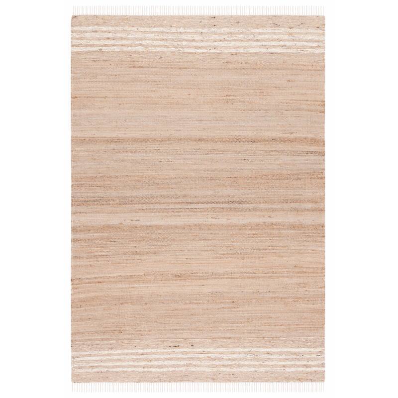 SAFAVIEH Handmade Natura Golchehr Jute & Wool Rug - 6' Square - Natural/Ivory