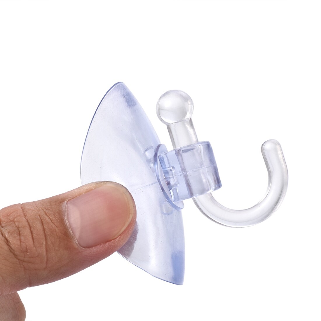 12 Pcs Suction Cup Hooks 55mm Dia Clear Thicken PVC with Metal Ring Hook 