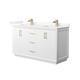 Option White / Giotto Quartz Top / Satin Bronze Hardware
