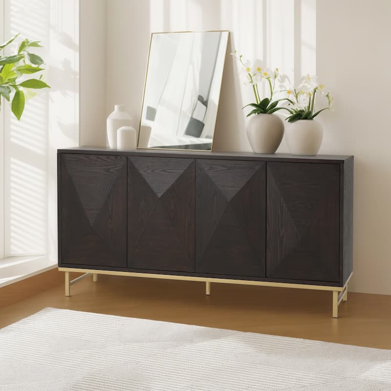 Christopher Knight Home - Tobias Wide Sideboard Buffet Cabinet for Stylish and Functional Storage - Wenge