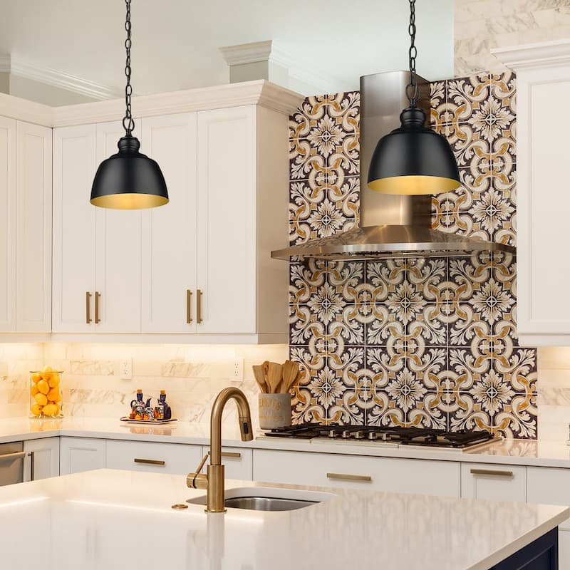 Golden Lighting 0316-M1L Holmes 9" Wide Mini Pendant