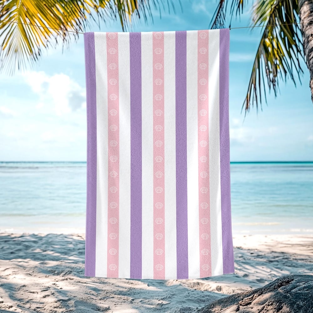 Shark Striped Beach Towel, Cabana Soft Swimming Towel, Pool Towel for Adults Women Men