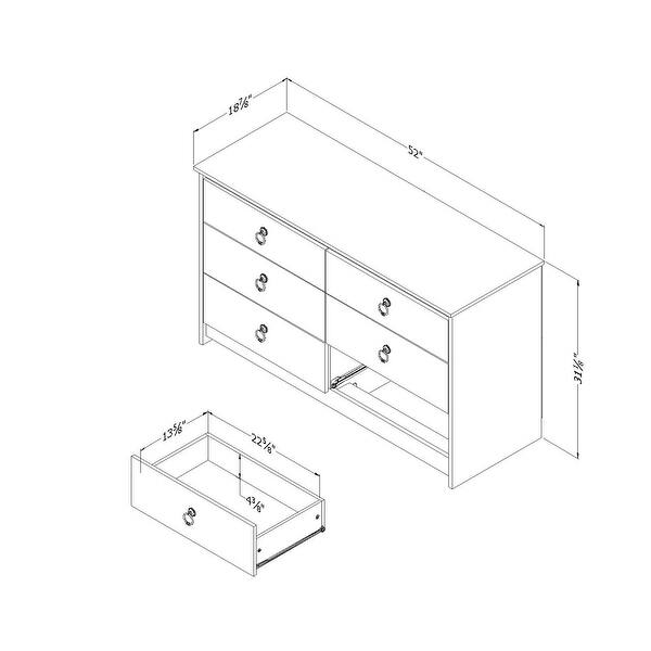 South Shore Plenny 6Drawer Double Dresser Bed Bath & Beyond 22439356