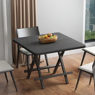 31.5'' Square Fold-in-Half Portable Folding Table Office Coffee Desk ...