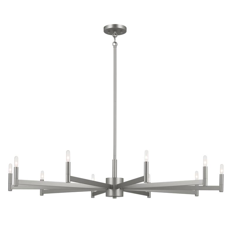 Kichler Lighting Ezro 48 in. 10-Light Chandelier - Satin Nickel - 48