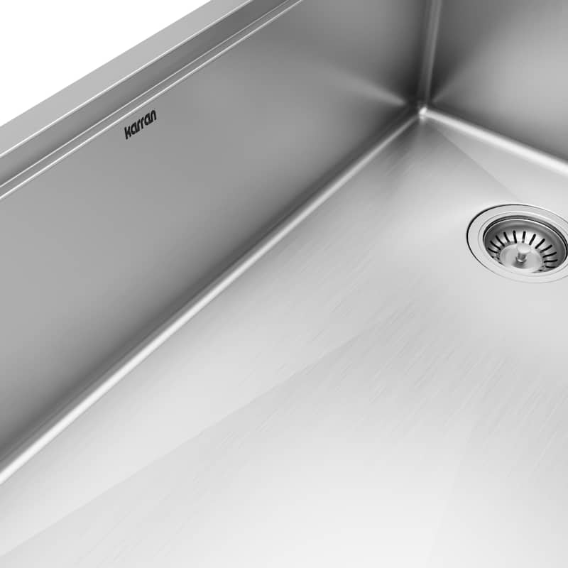 Karran Elite WS-38-PK1 Undermount 36" Single Bowl Stainless Steel Workstation Kitchen Sink
