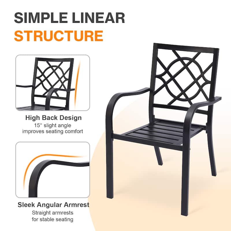 Aoodor Patio Dining Chairs Set of 2