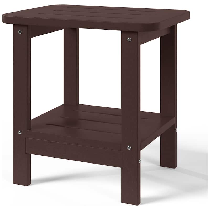 Brighton Outdoor Poly Two Shelf Side Table