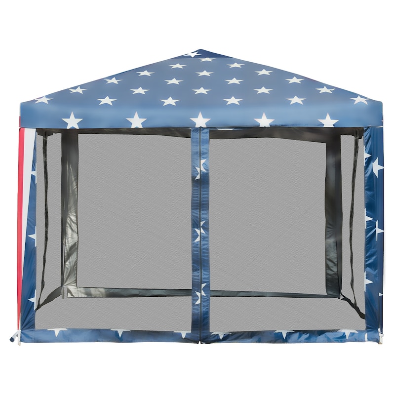 Costway 10'x10' Folding Pop Up Tent Gazebo Canopy Mesh Sidewall - See Details