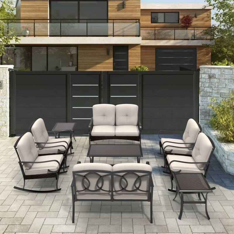 Moda Steel Patio Durable Sofa Collection for You Free Combination - C