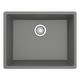 preview thumbnail 45 of 49, Karran Undermount 24.38 in Single Bowl Quartz Kitchen Sink Grey