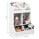 preview thumbnail 5 of 3, White Kids Bookshelf and Toy Storage Wood Organizer for Toddler
