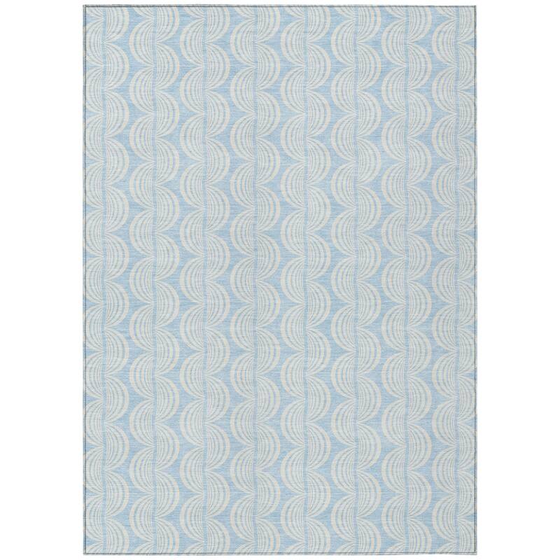 HomeRoots Ogee Transitional Rectangle Outdoor Rug