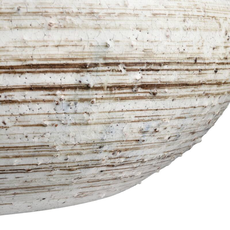 Elk Home Ellen White Earthenware 15.25 Inch Wide Bowl