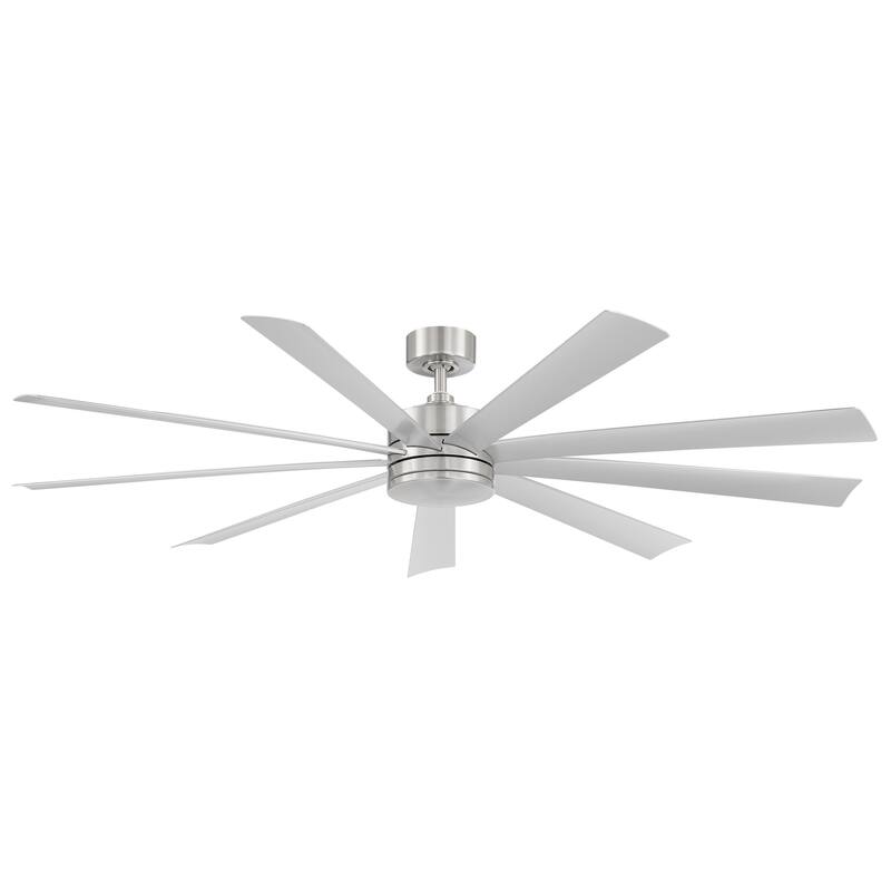 Wynd XL Indoor and Outdoor 9-Blade Smart Ceiling Fan 72in with 3000K LED Light Kit and Remote Control
