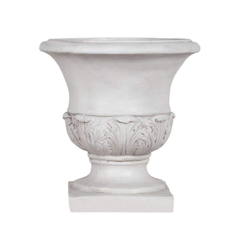 Christopher Knight Home - Classical 18.31"H Outdoor Pedestal Urn Planter with Acanthus Leaf Design