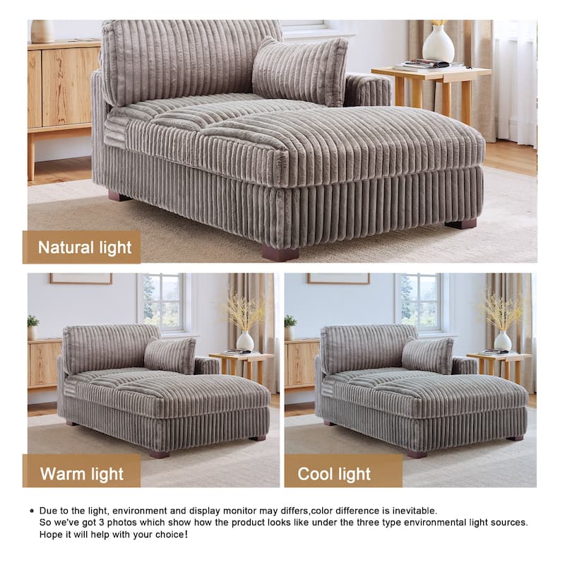 Oversized L-Shape Upholstered Chaise Lounge Sofa Couch