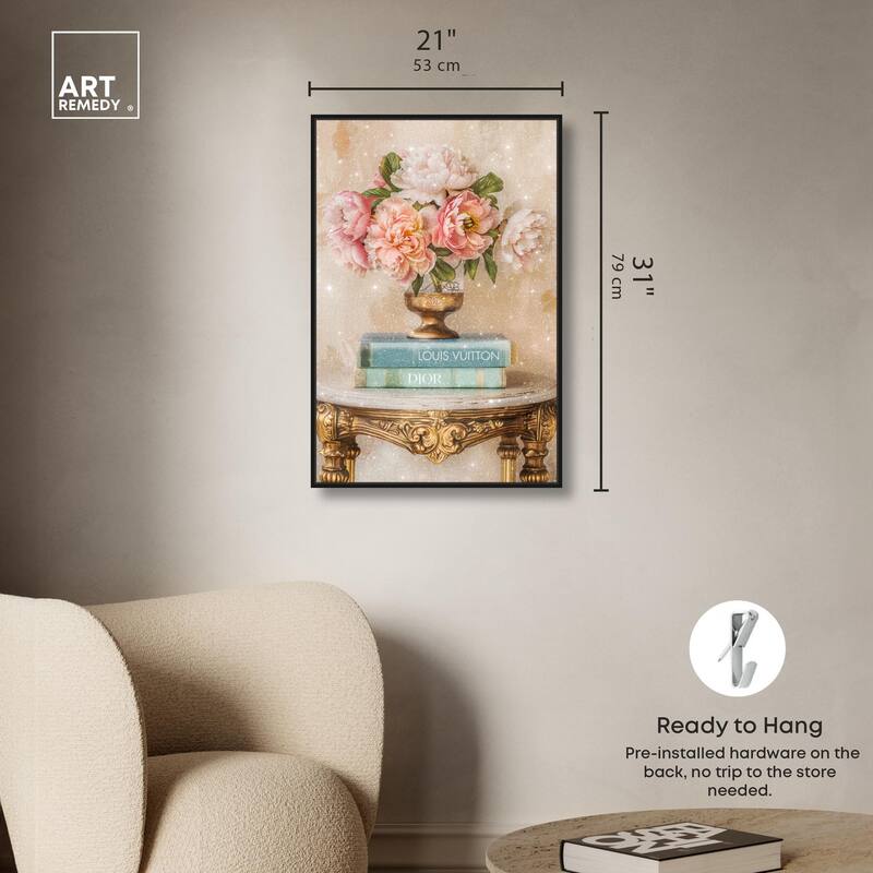 Antique Table Vase Canvas by Art Remedy