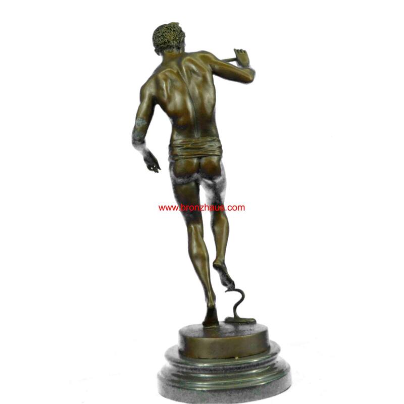 Handcrafted Large Snake Charmer Bronze Sculpture Hot Cast Classic Artwork