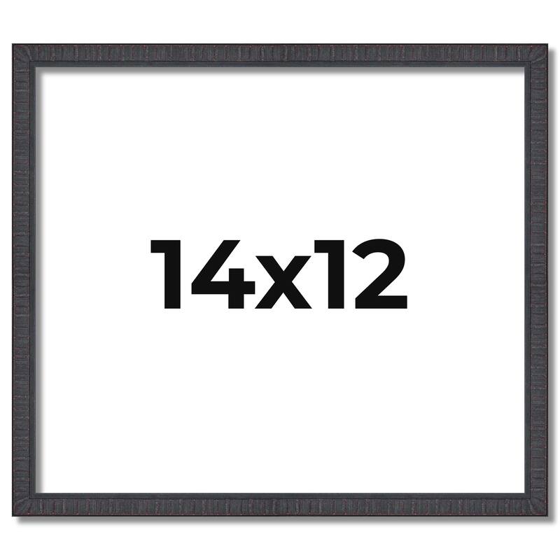 14x12 Frame Brown Solid Wood Picture Frame - Complete Modern Photo
