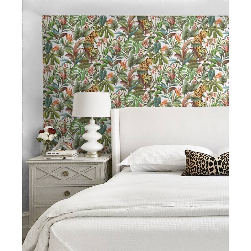 Daisy Bennett Designs Tropical Leopard Peel and Stick Wallpaper