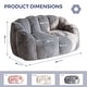 preview thumbnail 4 of 22, Loveseat Floral Shaped Bean Bag Sofa
