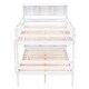 preview thumbnail 18 of 16, Grey Full Over Full Bunk Bed with Bookcase Headboard, Converts to Two Beds