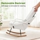 preview thumbnail 3 of 14, Javlergo Nursery Rocking Chair Upholstered Modern Rocking chair with Wingback & Armrest Tall Back Accent Glider Rocker Chairs