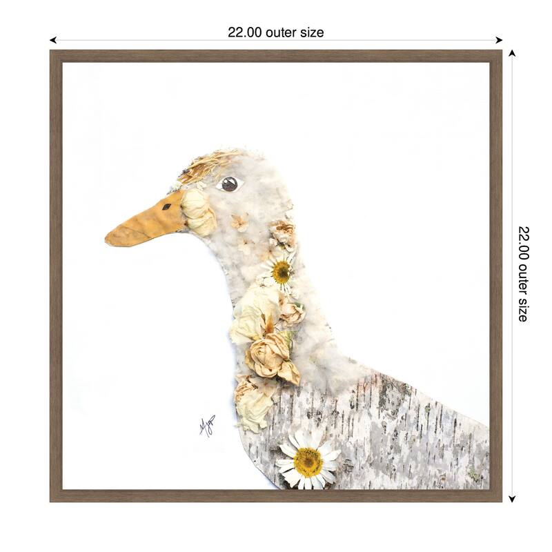 Kate and Laurel Duck No. 1 by Madeline Jeppesen Framed Canvas Wall Art Print