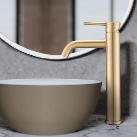 DORNBERG Single Hole Bathroom Sink Vessel Faucet in Golden