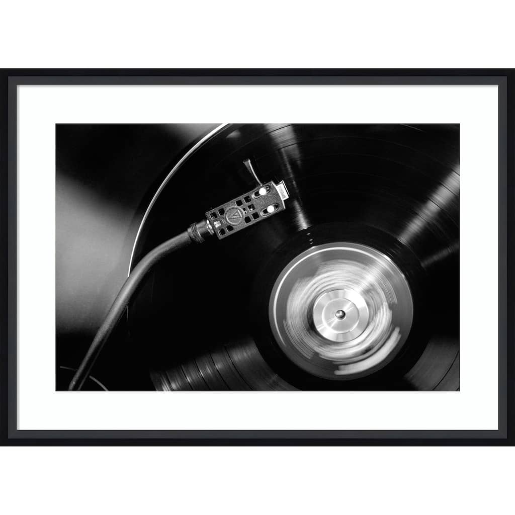 Vinyl No. 2 by Pictufy Studio III Wood Framed Wall Art Print