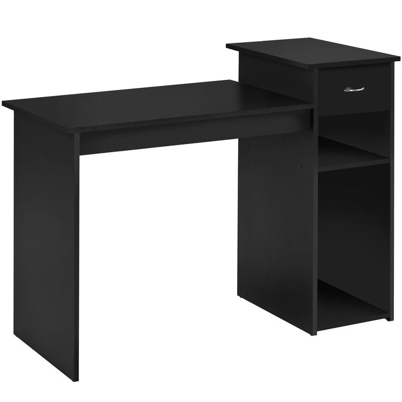 Yaheetech Home Office Computer Desk Laptop Table with Drawers - Black