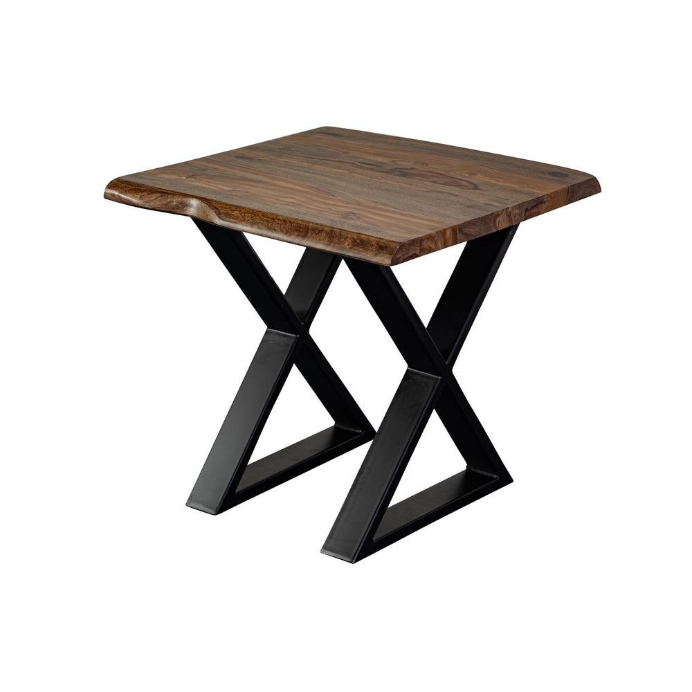 DHP Rosewood Tall Small Space Square End Table, Brown