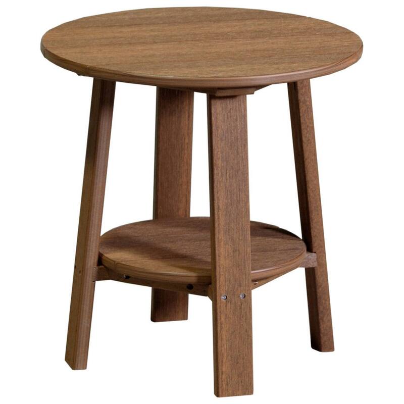 Poly Lumber Deluxe End Table - Standard Height - Antique Mahogany Woodgrain