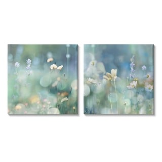 Stupell Sunlit Daisy Field 2 Piece Canvas Wall Art Set Design by Kate ...