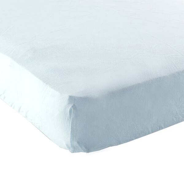 slide 1 of 1, Luvable Friends Baby Boy Fitted Portable Crib Sheet, Blue, One Size - Blue - One Size One Size - Blue