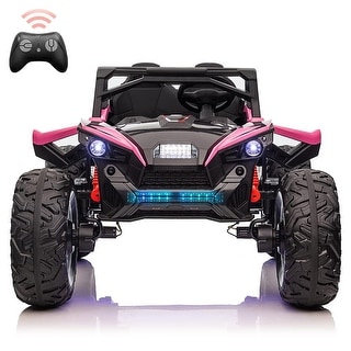 Black/ Pink 24V Ride-On Car with Parental Remote Control - Bed Bath ...
