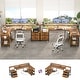 preview thumbnail 25 of 65, Reversible L Shaped Computer Desk with File Drawer & Monitor Stand & Power Outlet & LED Strip, Home Office Desk Corner Desk