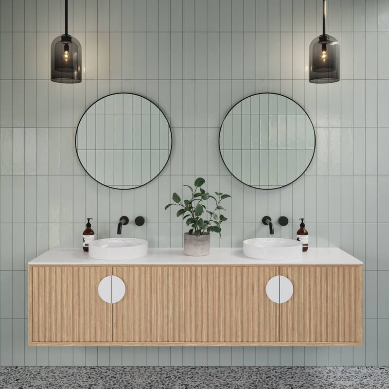 Glass Warehouse SF-R-24 Leia 24" Diameter Contemporary Circular Framed - Matte Black