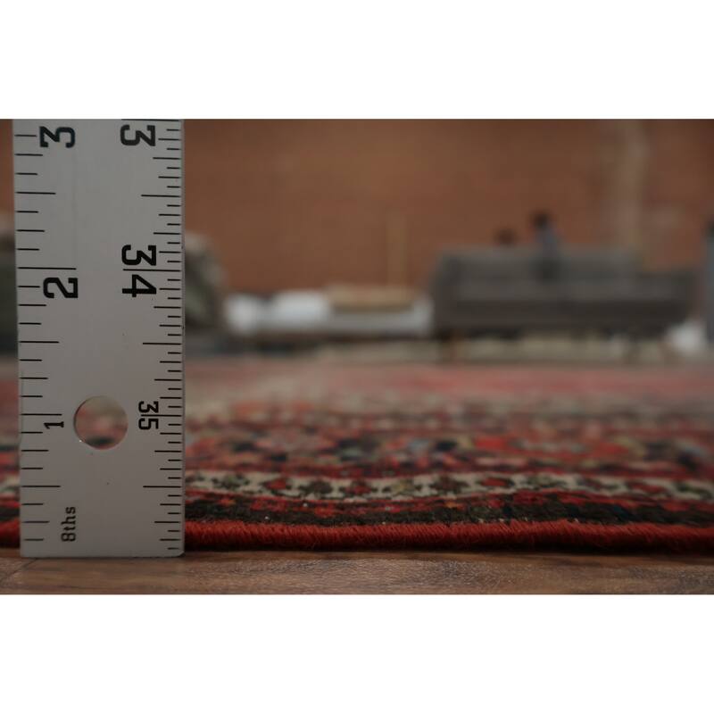 Hand Knotted Oriental 100% Wool Carpet Traditional Floral Beige & Ivories Sarouk (Farahan) Area Rug - 6' 5'' X 4' 2''