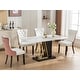 preview thumbnail 20 of 18, Nikki Collection Modern,High-end Tufted Solid Wood Contemporary PU and Velvet Upholstered Dining Chair with 2 Pcs Set