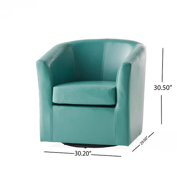Daymian Swivel Club Chair by Christopher Knight Home 29.00" D x 30.20