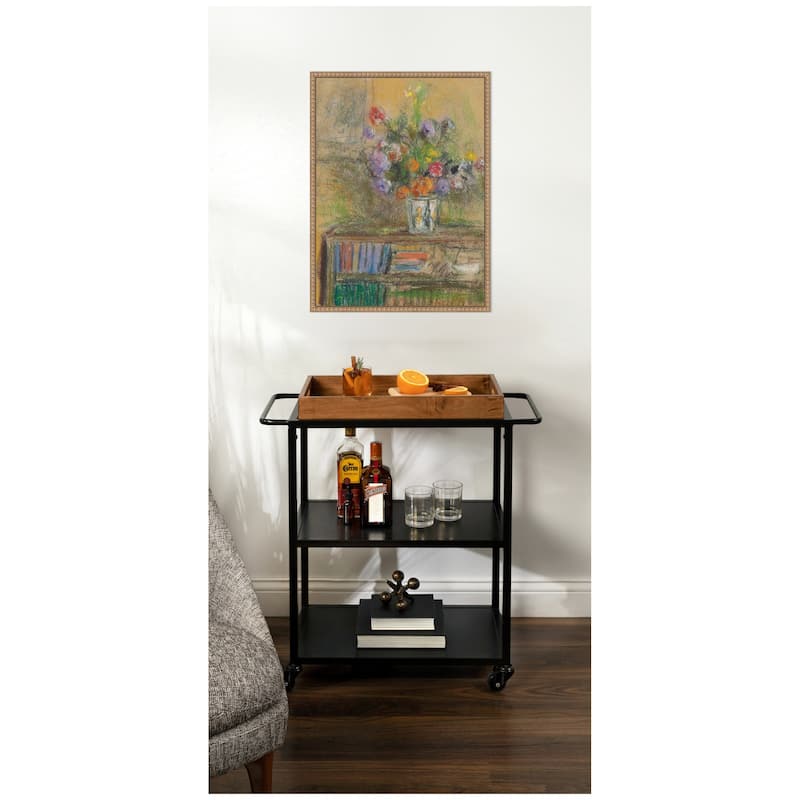 Kate and Laurel Nature morte au vase de fleurs circa 1932 Edouard Vuillard by Nostalgia Prints Framed Canvas Wall Art Print